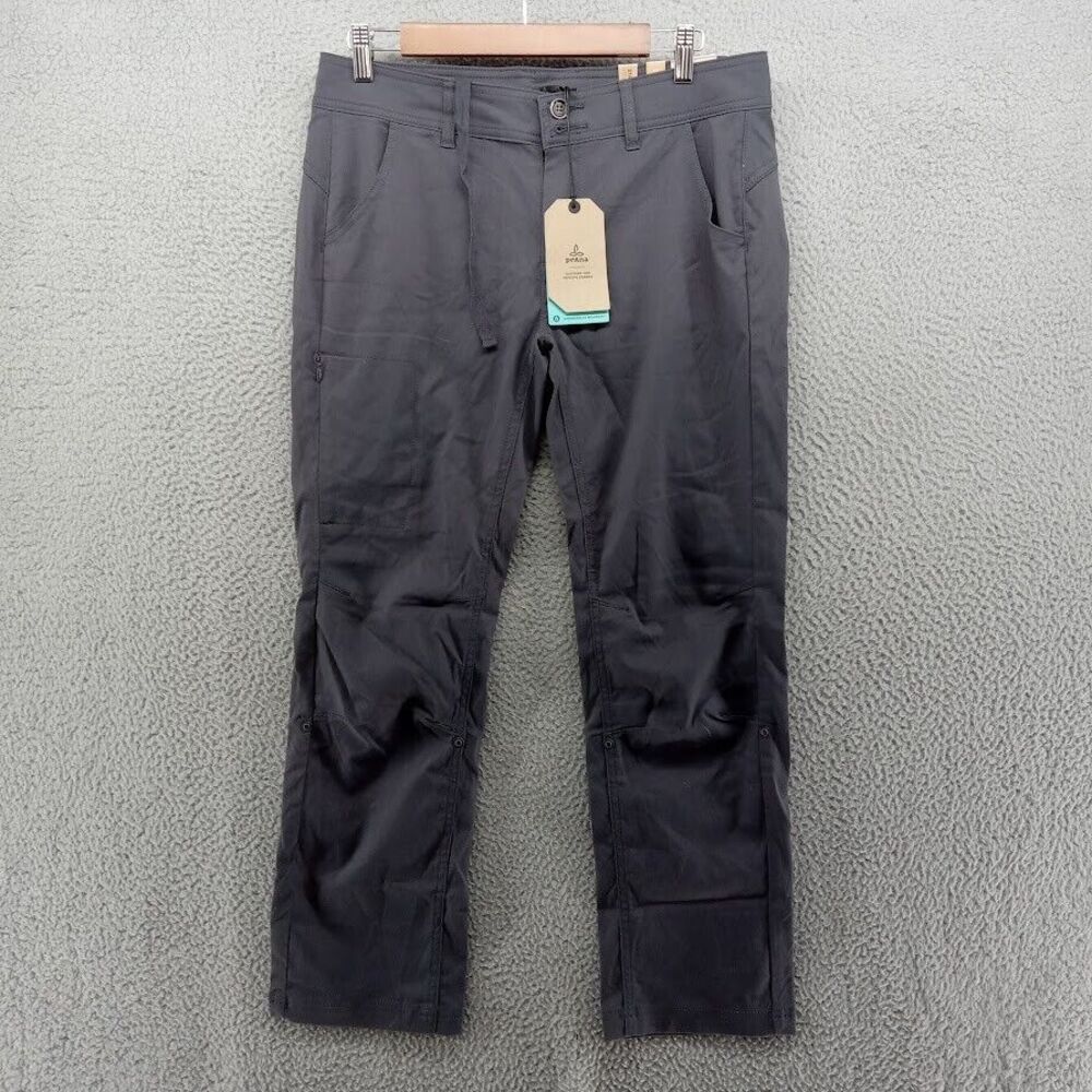 prAna‎ Pants Womens 10 Short Gray Halie Straight Hiking Nylon Stretch Trousers